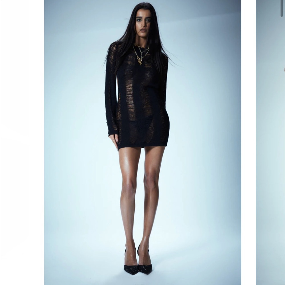 umbra shredded mini dress